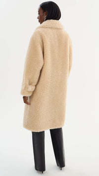 Lamarque Adina Sherpa Coat in Beige