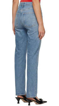 AGOLDE Denim Stovepipe High Rise in Helm