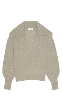 Nation LTD Ashton Collared Pullover Sweater in Moonbeam