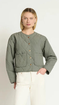Nation LTD Aspen Quilted Jacket in Caster Grey
