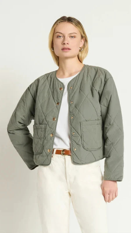 Nation LTD Aspen Quilted Jacket in Caster Grey