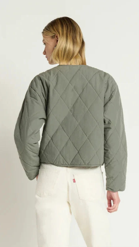 Nation LTD Aspen Quilted Jacket in Caster Grey