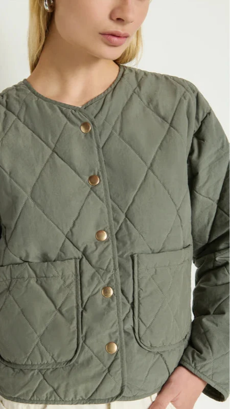 Nation LTD Aspen Quilted Jacket in Caster Grey