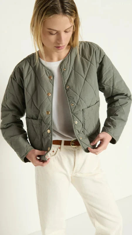 Nation LTD Aspen Quilted Jacket in Caster Grey