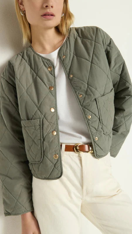 Nation LTD Aspen Quilted Jacket in Caster Grey