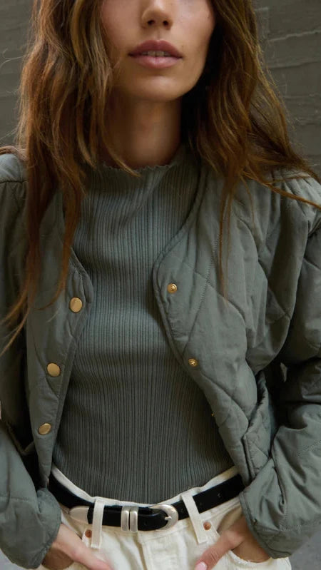 Nation LTD Aspen Quilted Jacket in Caster Grey