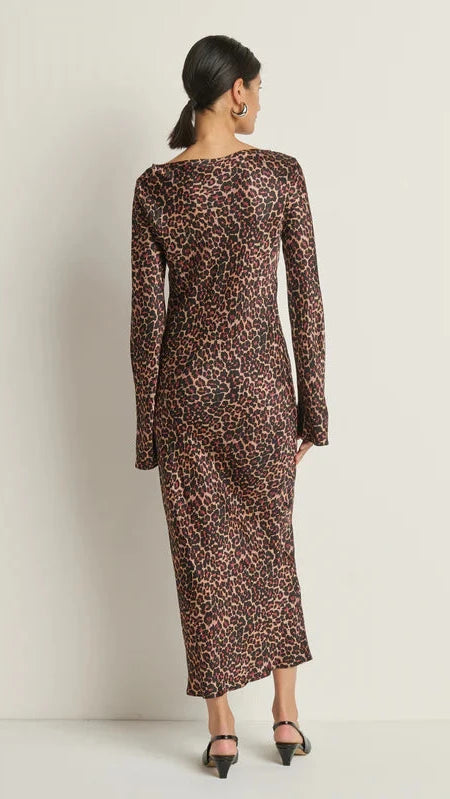 Nation LTD Assaka Midi Dress in Leopard