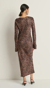 Nation LTD Assaka Midi Dress in Leopard