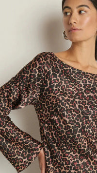 Nation LTD Assaka Midi Dress in Leopard
