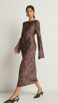 Nation LTD Assaka Midi Dress in Leopard