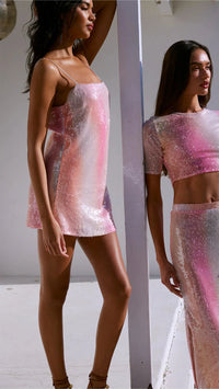 Misa Aline Sequin Mini Dress in Ombre