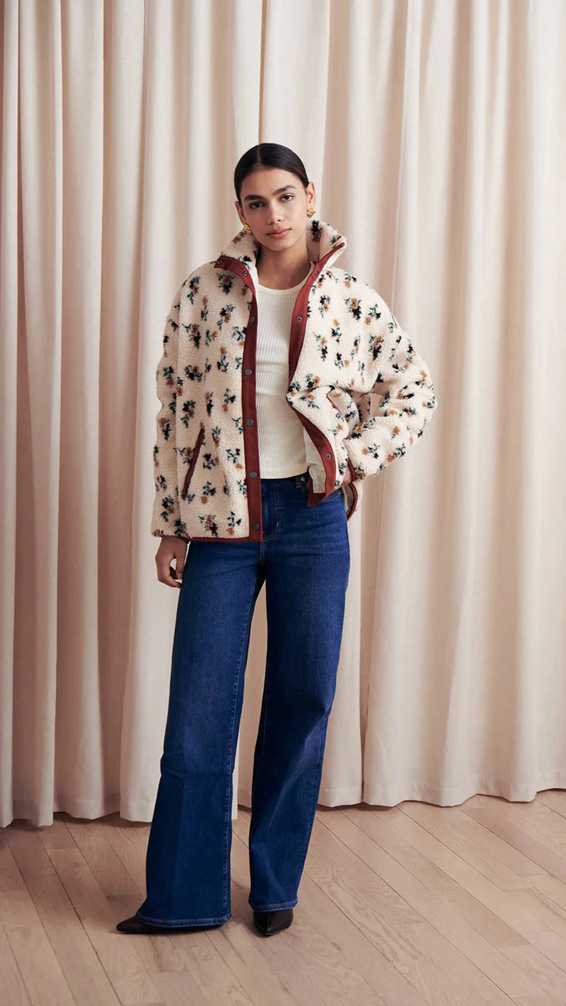 Saylor Aliza Teddy Jacket in Floral