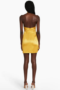Amanda Uprichard Martine Cowl Halter Wrap Mini Dress in Tunisia