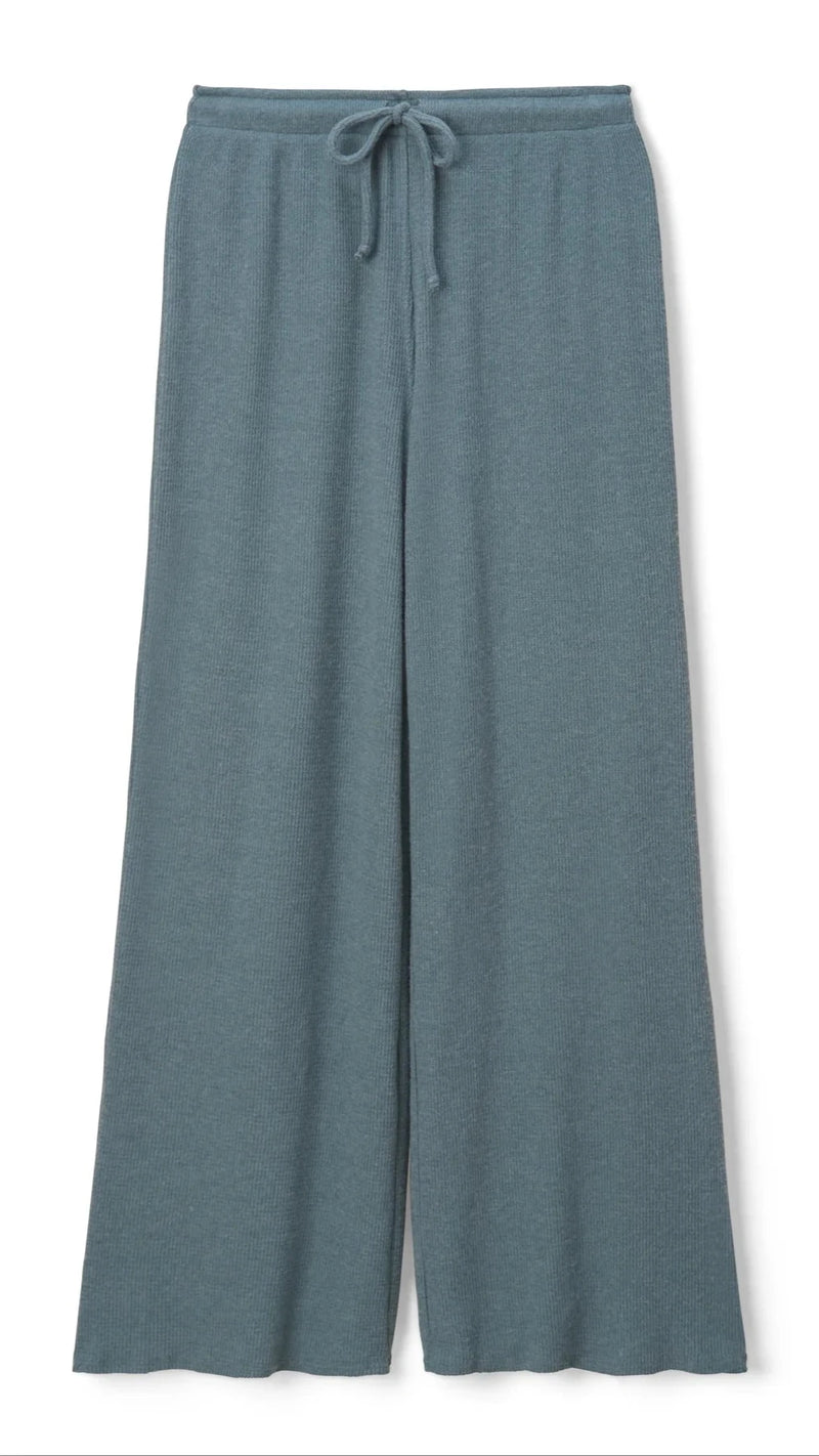 Perfect White Tee Maddie Waffle Sweatpants in Slate
