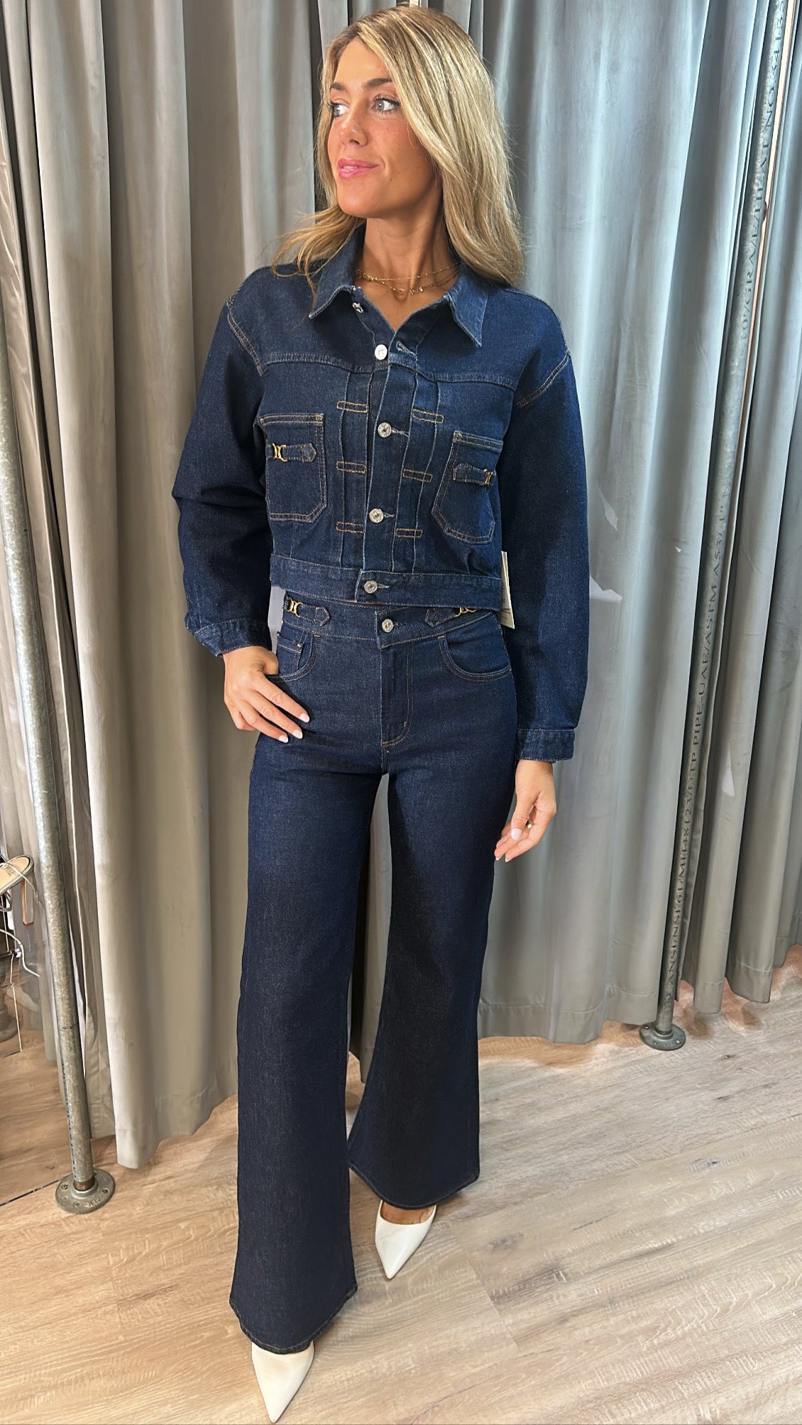Citizens of Humanity Alma Denim Jacket with Horsebit in Helia