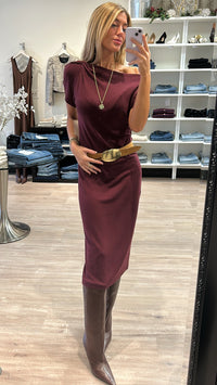 Nation LTD Hallie Midi Dress in Port