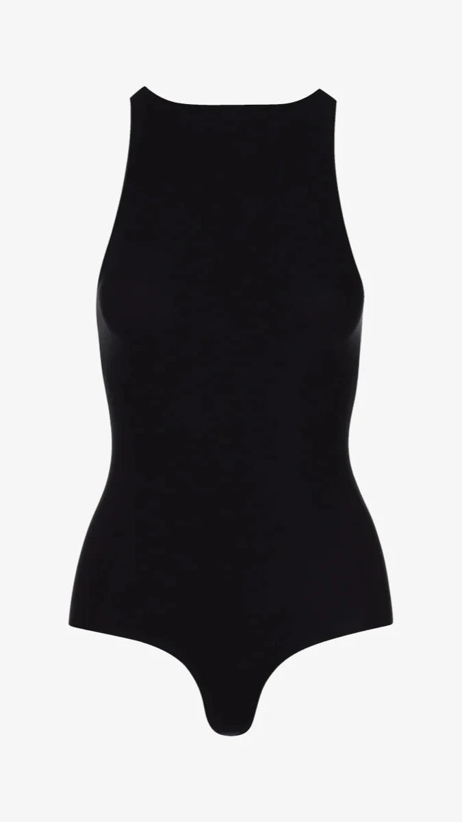 Commando Butter Crew Neck Tank Bodysuit in Black