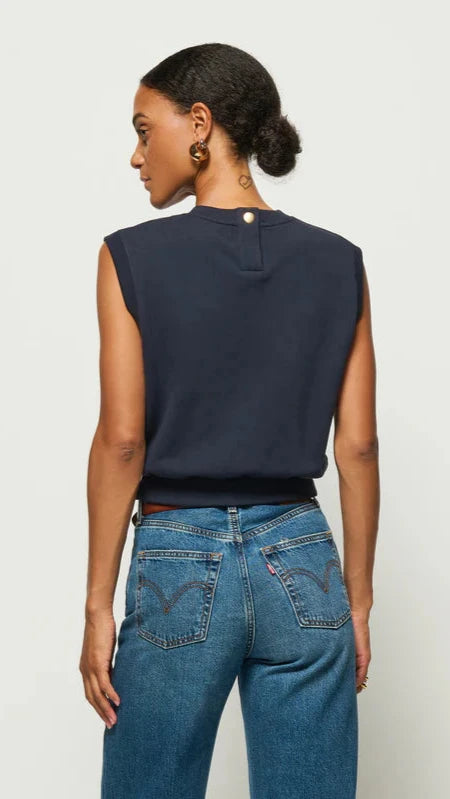 Nation LTD Billie Sleeveless Sweatshirt in Night Sky