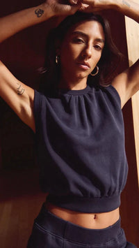 Nation LTD Billie Sleeveless Sweatshirt in Night Sky