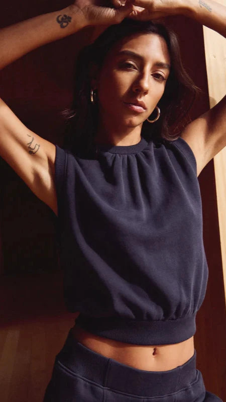 Nation LTD Billie Sleeveless Sweatshirt in Night Sky