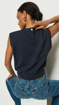 Nation LTD Billie Sleeveless Sweatshirt in Night Sky