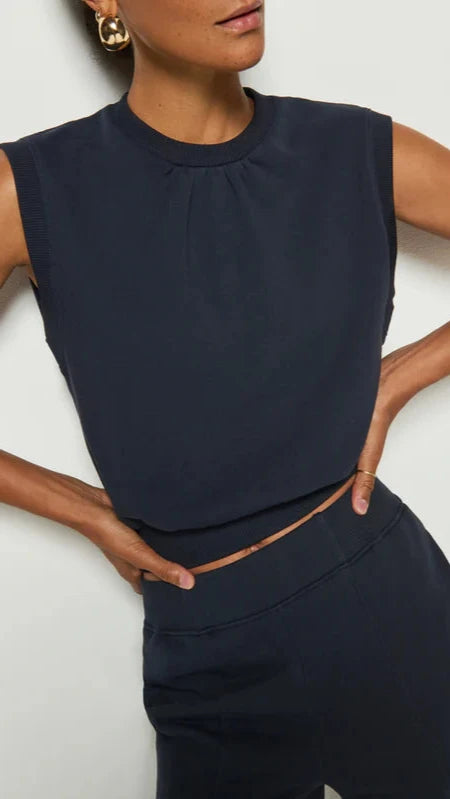Nation LTD Billie Sleeveless Sweatshirt in Night Sky