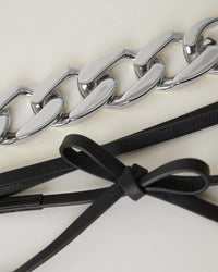 B-Low The Belt Marcel Wrap Belt in Black/Silver