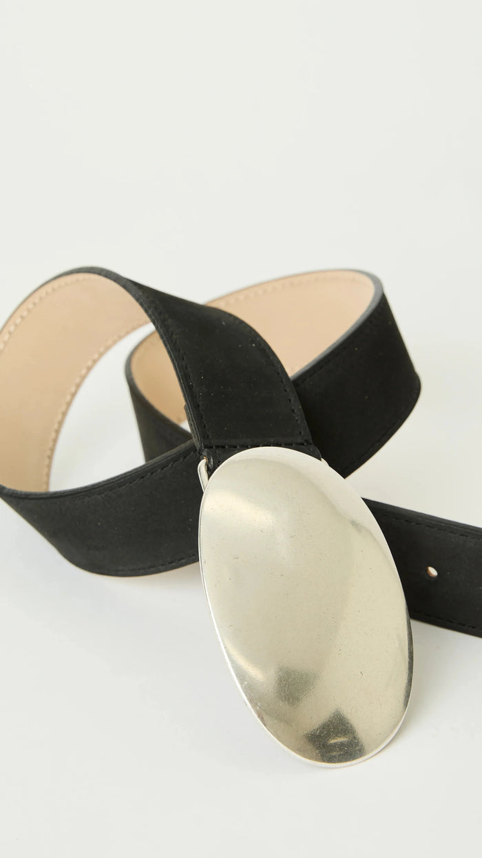 B-Low The Belt Myra Nubuck Belt in Black/Silver