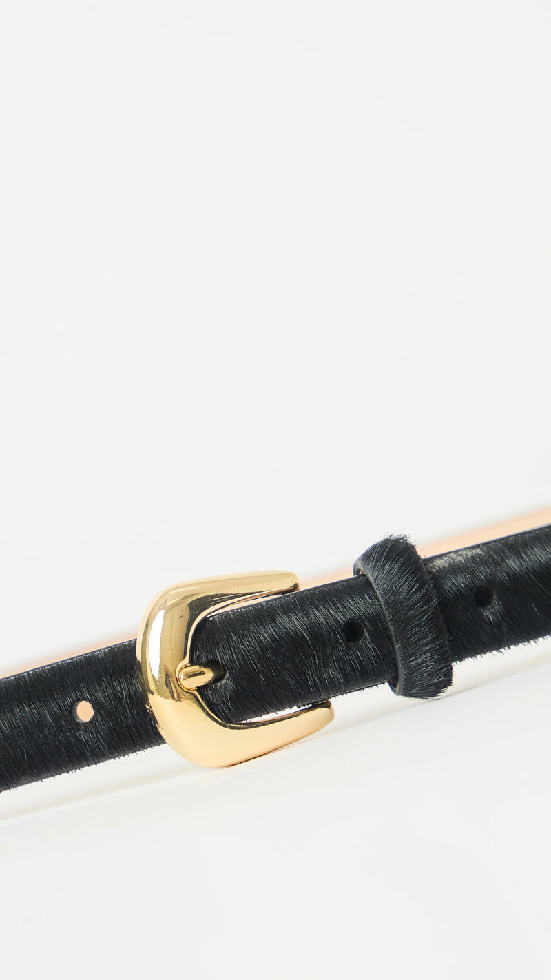 B-Low the Belt Kennedy Mini Calf Hair Belt in Black/Gold