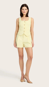 Generation Love Beatriz Crepe Top in Pastel Yellow