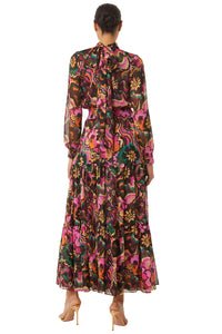 Misa Daphne Long Sleeve Dress in Flora Groove Print