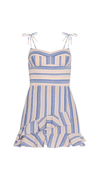 Amanda Uprichard Magnolia Romper in Myers Stripe