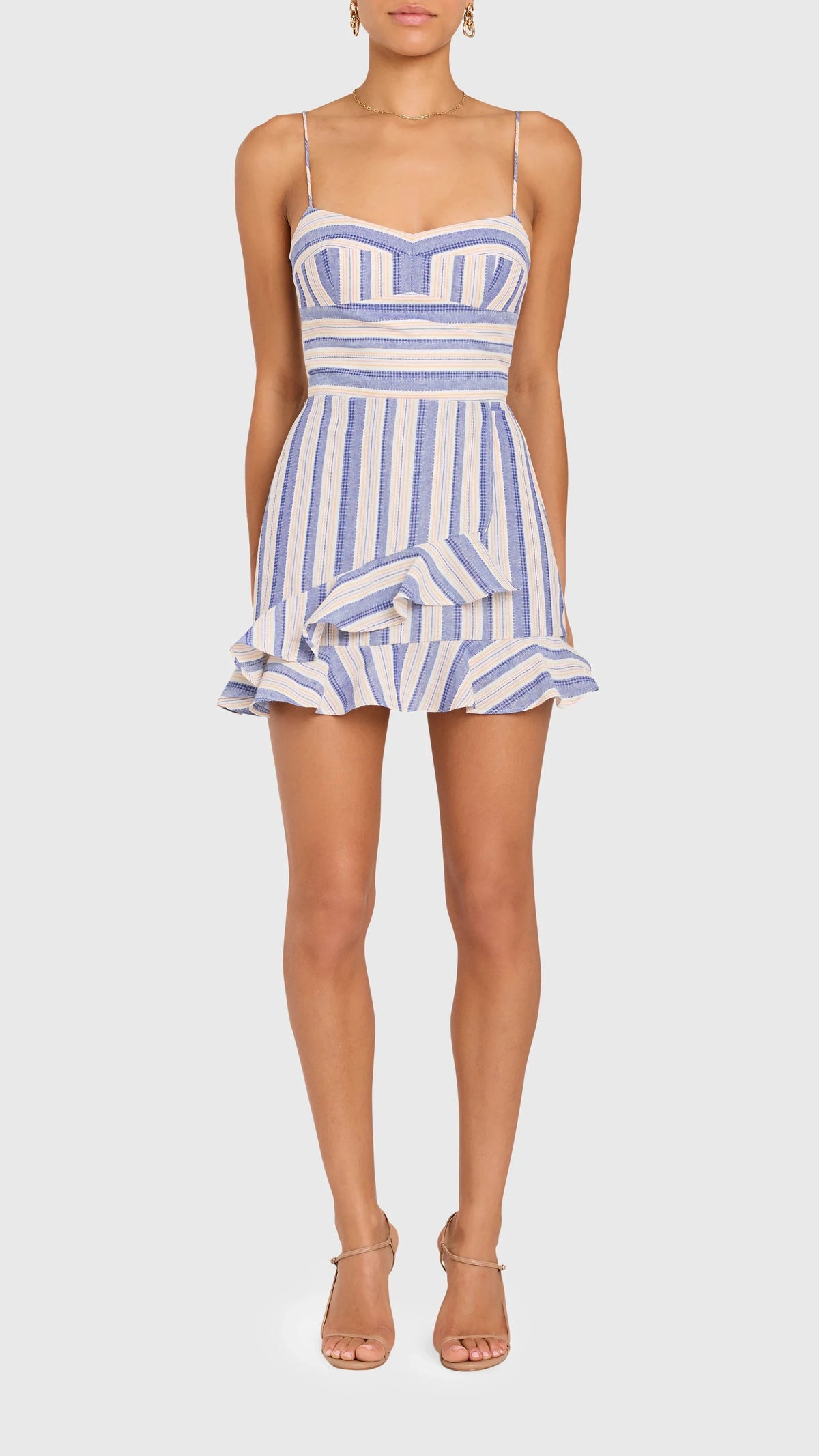 Amanda Uprichard Magnolia Romper in Myers Stripe