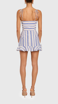 Amanda Uprichard Magnolia Romper in Myers Stripe