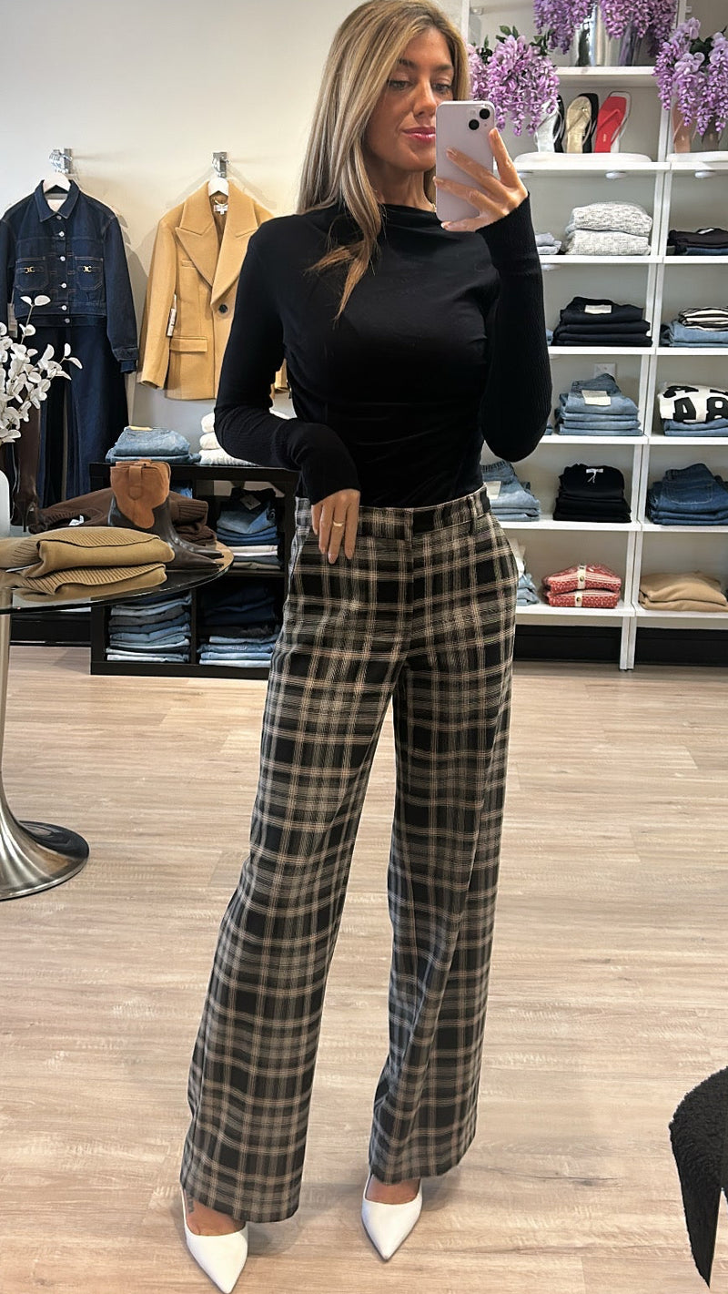 Enza Costa Cashmere Twist Top with Thumbholes in Black