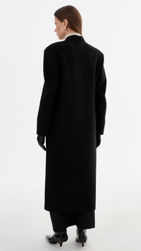 Lamarque Callie Double Face Wool Coat in Black