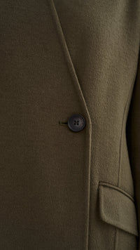Lamarque Callie Double Face Wool Coat in Olive
