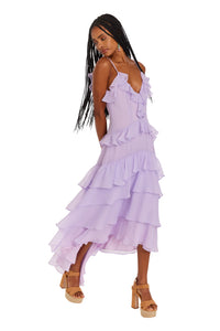 Allison New York Cassidy Ruffled Maxi Dress in Lilac