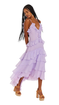 Allison New York Cassidy Ruffled Maxi Dress in Lilac