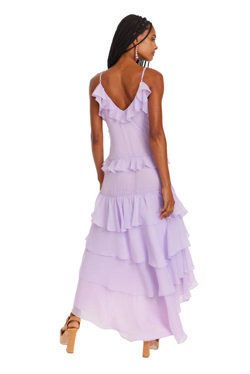 Allison New York Cassidy Ruffled Maxi Dress in Lilac