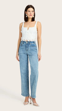 Generation Love Cassidy 3D Lace Bustier Top in White