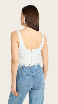 Generation Love Cassidy 3D Lace Bustier Top in White