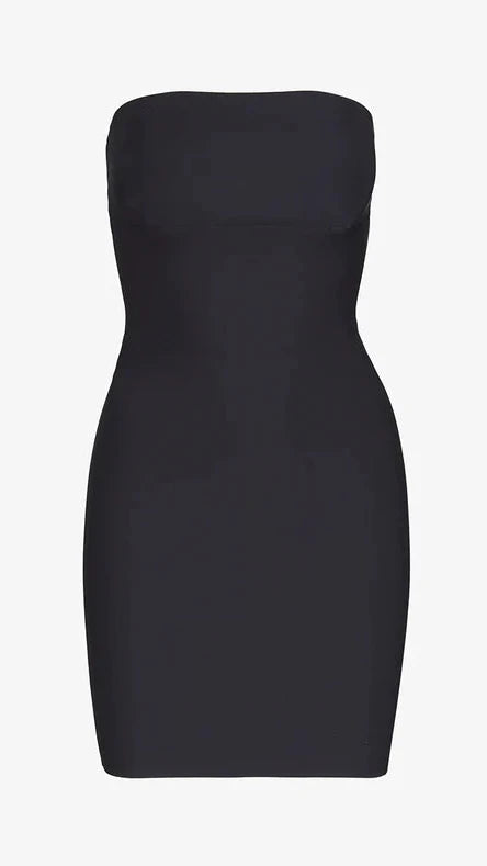Commando Two-Faced Tech Control Strapless Slip in Black