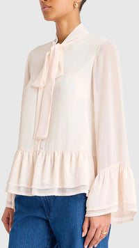 Amanda Uprichard Devereaux Chloe Top in Antique White