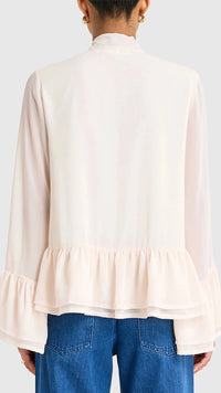 Amanda Uprichard Devereaux Chloe Top in Antique White