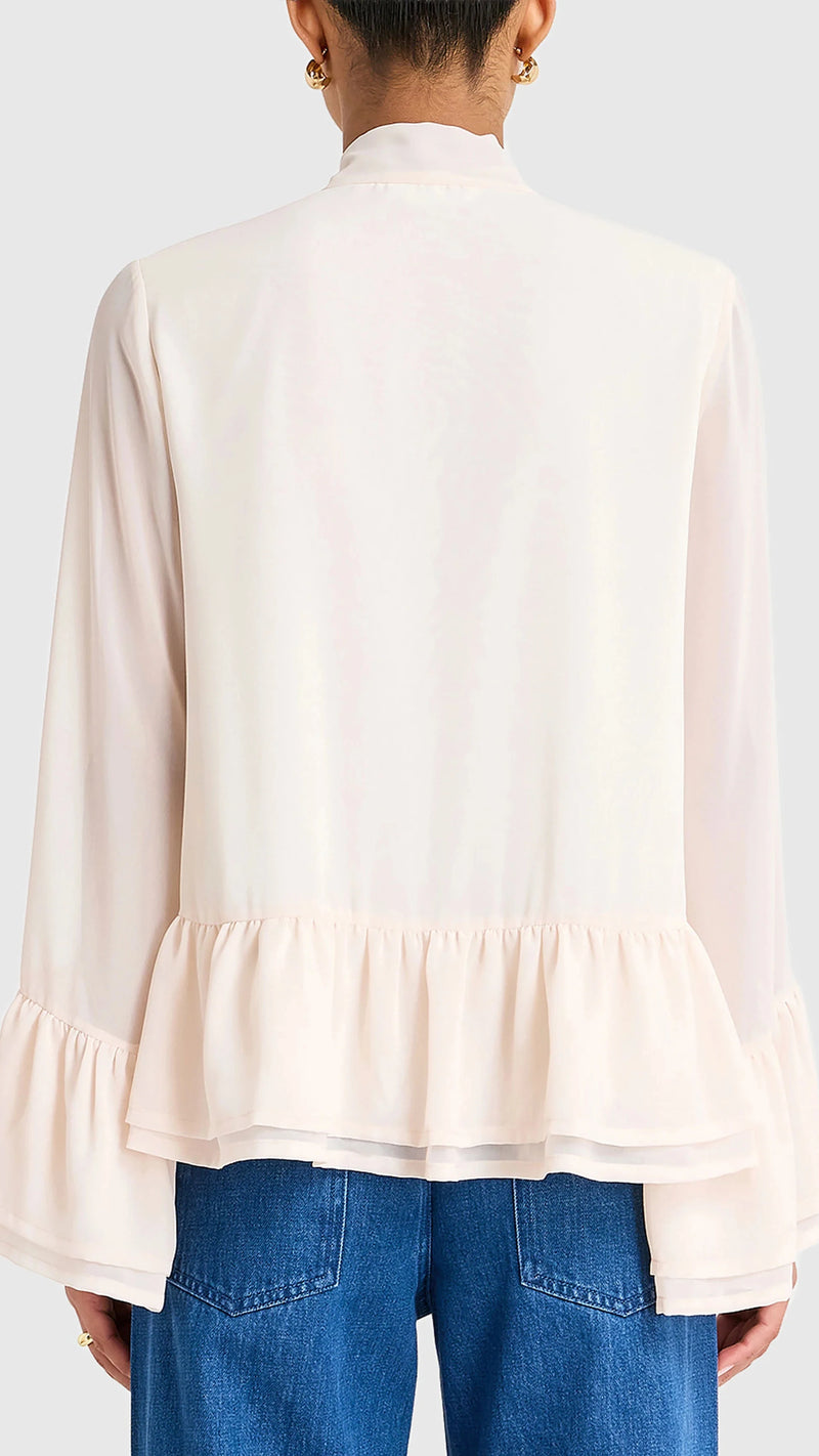Amanda Uprichard Devereaux Chloe Top in Antique White