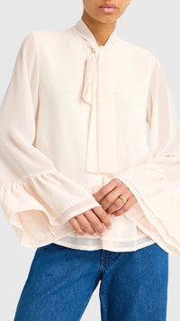 Amanda Uprichard Devereaux Chloe Top in Antique White