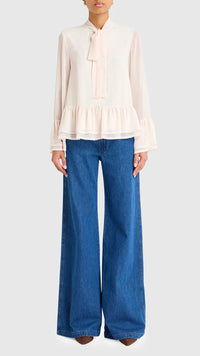 Amanda Uprichard Devereaux Chloe Top in Antique White