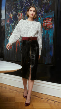 Allison New York Charlotte Sweater in Ivory/Black