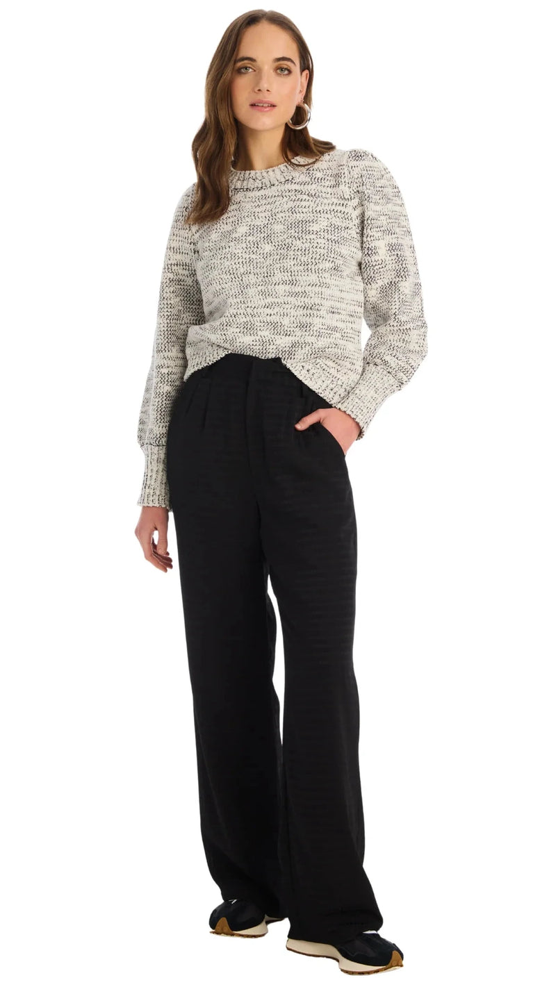 Allison New York Charlotte Sweater in Ivory/Black